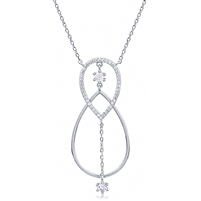 Silver Necklace with CZ