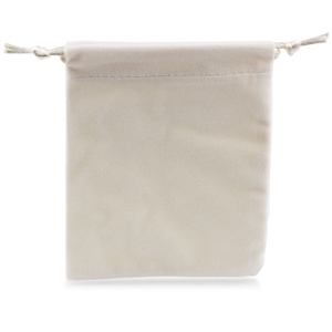 Velvet White Pouch