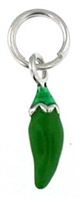 Silver & Enamel Charm - Green Pepper