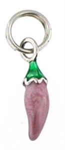 Silver & Enamel Charm - Pink Pepper