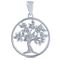 Plain Silver Tree of Life Pendant
