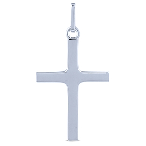 Plain Sterling Silver Cross Pendant