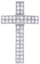 Silver Cross Pendant with Cubic Zirconia
