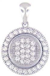 Silver Pendant with Micro Set Cubic Zirconia