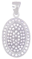 Silver Pendant with Micro Set Cubic Zirconia