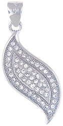 Silver Pendant with Micro Set Cubic Zirconia