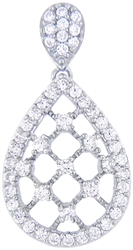 Silver Pendant with Cubic Zirconia