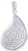 Silver Pendant with Micro Set CZ