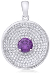 Silver Pendant with Micro Set Cubic Zirconia