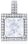 Silver Pendant with Micro Set CZ