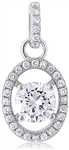 Silver Pendant with CZ