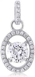 Silver Pendant with CZ