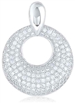 Silver Pendant with Micro Set CZ