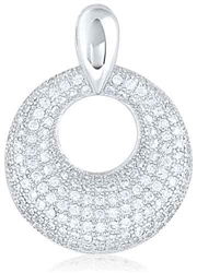 Silver Pendant with Micro Set CZ