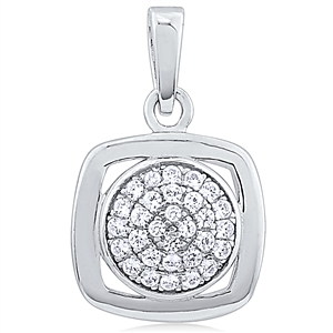 Silver Pendant with Cubic Zirconia