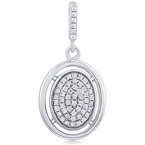 Silver Pendant with Cubic Zirconia