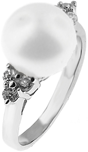 Silver Ring - FW Pearl - White