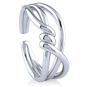 Plain Adjustable Silver Ring