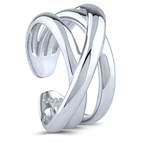 Plain Adjustable Silver Ring