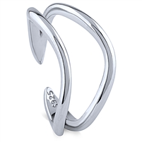Plain Adjustable Silver Ring