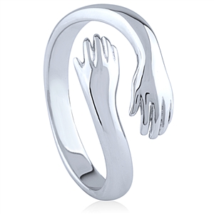 Plain Silver Adjustable Hand Ring