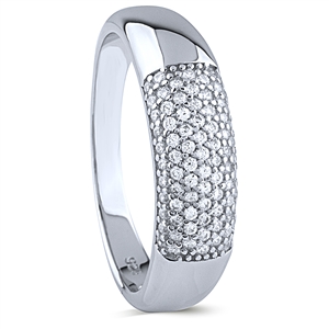 Sterling Silver Ring with White CZ Stones
