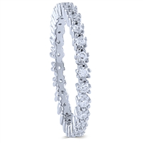 Sterling Silver Eternity Ring with Cubic Zirconia