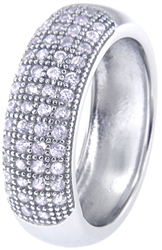 Silver Ring with Micro Set Cubic Zirconia