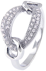 Silver Ring with Micro Set Cubic Zirconia