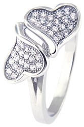 Silver Ring with Micro Set Cubic Zirconia