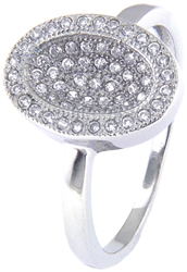 Silver Ring with Micro Set Cubic Zirconia