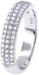 Silver Ring with Micro Set Cubic Zirconia