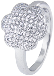 Silver Ring with Micro Set Cubic Zirconia