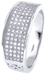 Silver Ring with Micro Set Cubic Zirconia