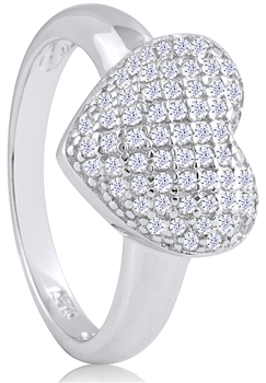 Silver Ring with Micro Set Cubic Zirconia