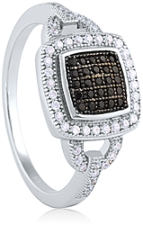 Silver Ring with Micro Set CZ