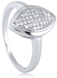 Silver Ring with Micro Set CZ