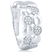 Silver Ring with Micro Set CZ