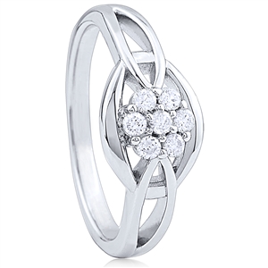 Silver Ring with Micro Set Cubic Zirconia