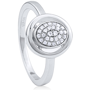 Silver Ring with Cubic Zirconia