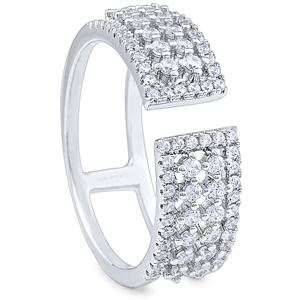 Silver Ring with Cubic Zirconia