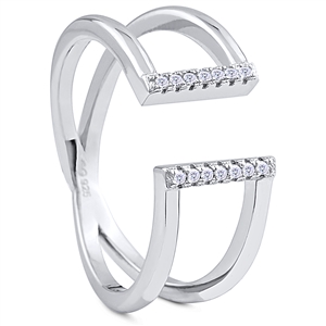 Silver Ring with Cubic Zirconia