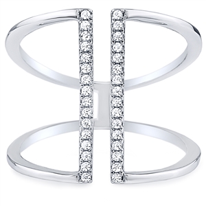 Silver Ring with Cubic Zirconia