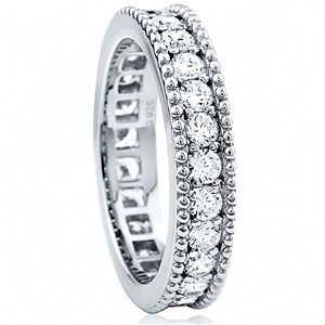 Silver Eternity Band with Cubic Zirconia