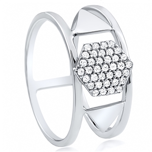 Silver Ring with CZ