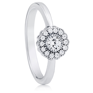 Silver Ring with CZ