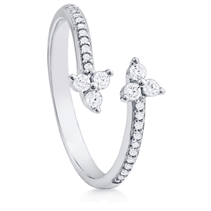 Silver Adjustable Ring with CZ