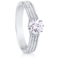 Silver Solitaire Ring with CZ