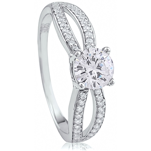 Silver Ring with CZ