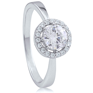 Silver Ring with CZ